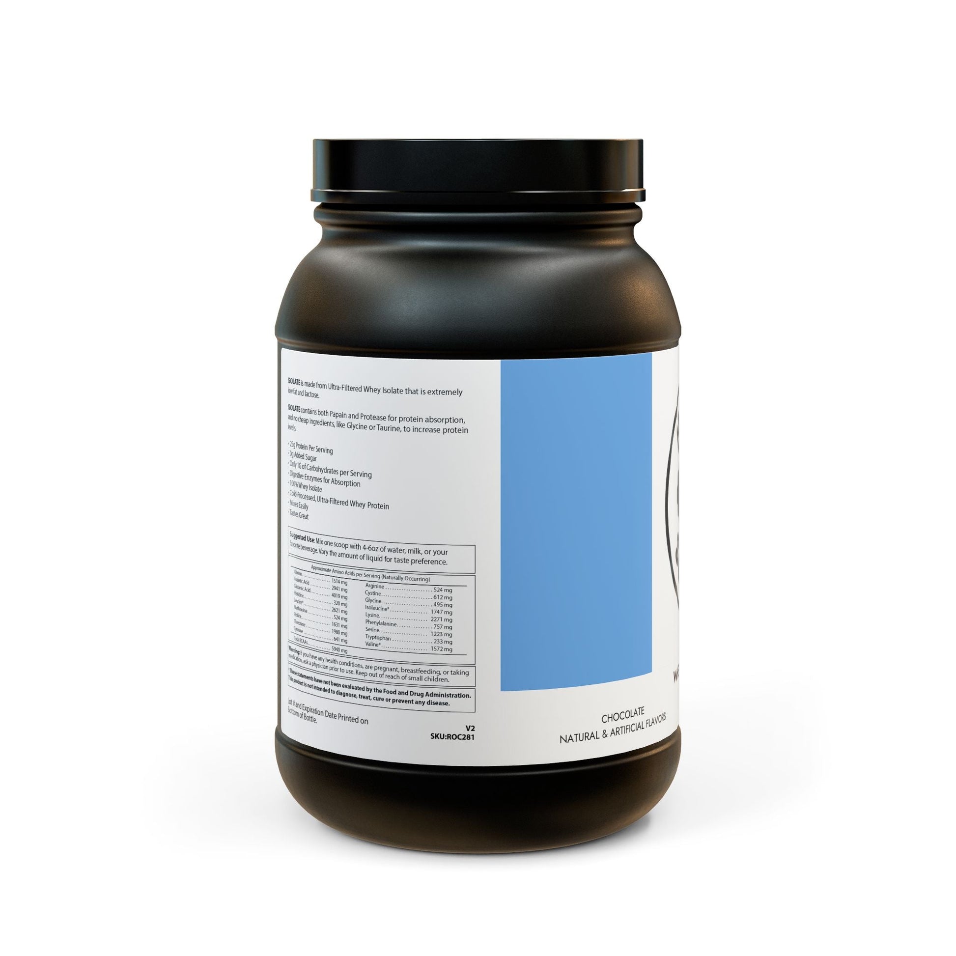 Whey Isolate Protein Supplement (907g, 2lb)(Halal) Printify