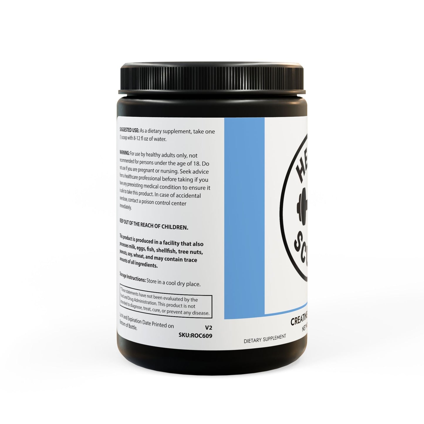 Creatine Monohydrate Supplement (300g, 10.58oz)(Halal) Printify