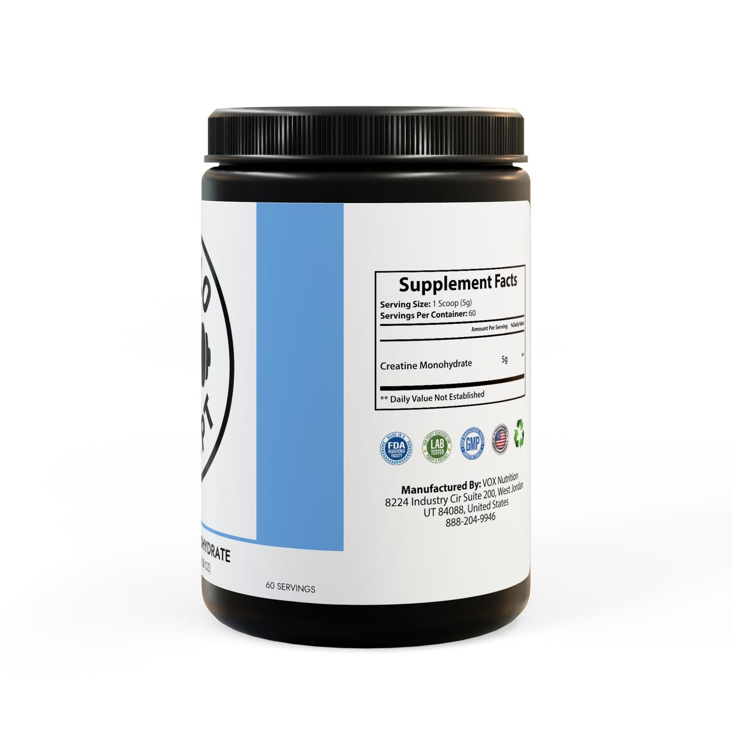 Creatine Monohydrate Supplement (300g, 10.58oz)(Halal) Printify